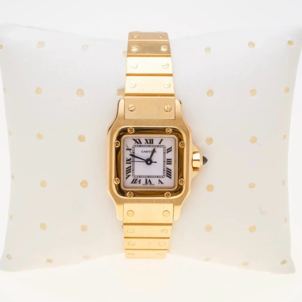 Vintage Cartier Santos 23.5mm 18K yellow gold watch